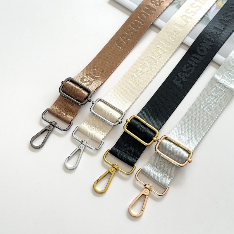 Ιμάντας ώμου για τσάντες, Jacquard με γράμματα, καμβάς