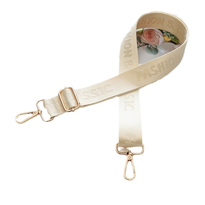 Ιμάντας ώμου για τσάντες, Jacquard με γράμματα, καμβάς