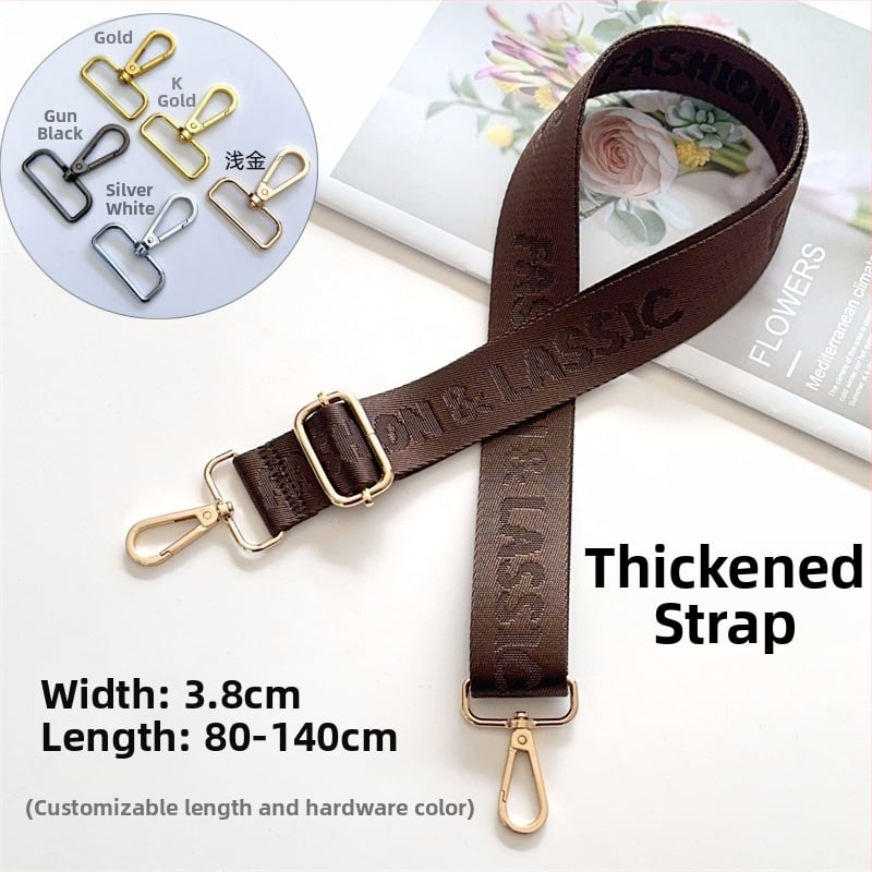 Ремък за рамо за чанти, жакардова шарка с букви, канвас