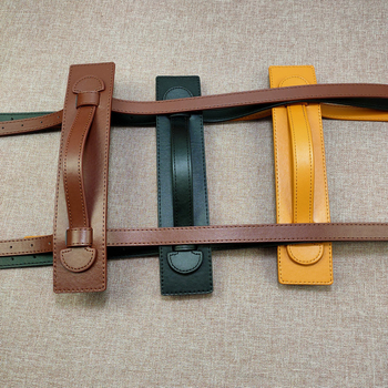 Презрамка за чанта от микрофибър кожа, райе модел, ултра лек, марка Iengye cold leaves