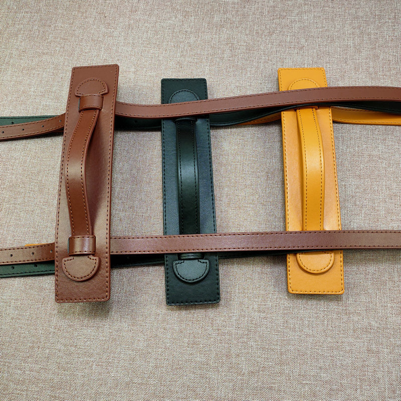 Презрамка за чанта от микрофибър кожа, райе модел, ултра лек, марка Iengye cold leaves