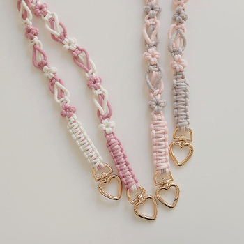 Breezylife Ιμάντας ώμου από βαμβακερό σχοινί — μοτίβο λουλουδιών, Άνοιξη 2025