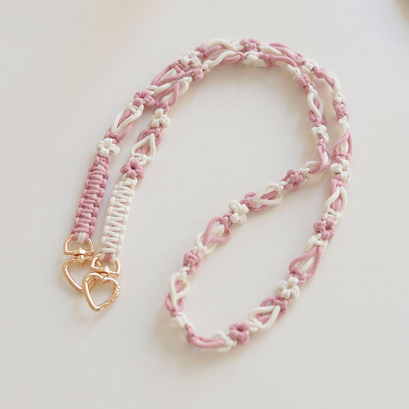 Breezylife Ιμάντας ώμου από βαμβακερό σχοινί — μοτίβο λουλουδιών, Άνοιξη 2025