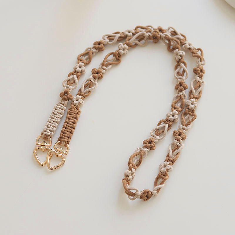 Breezylife Ιμάντας ώμου από βαμβακερό σχοινί — μοτίβο λουλουδιών, Άνοιξη 2025