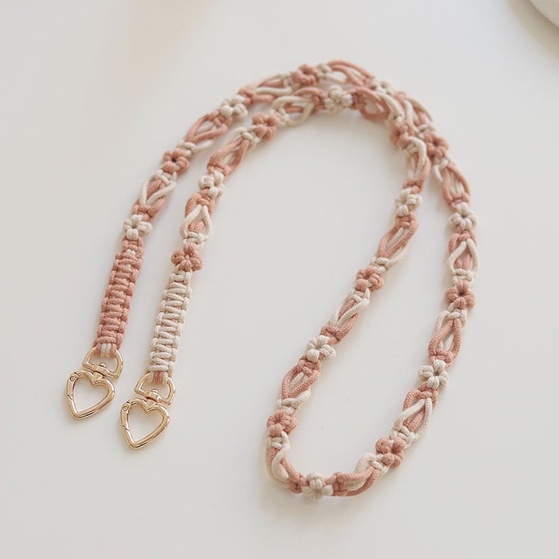 Breezylife Ιμάντας ώμου από βαμβακερό σχοινί — μοτίβο λουλουδιών, Άνοιξη 2025