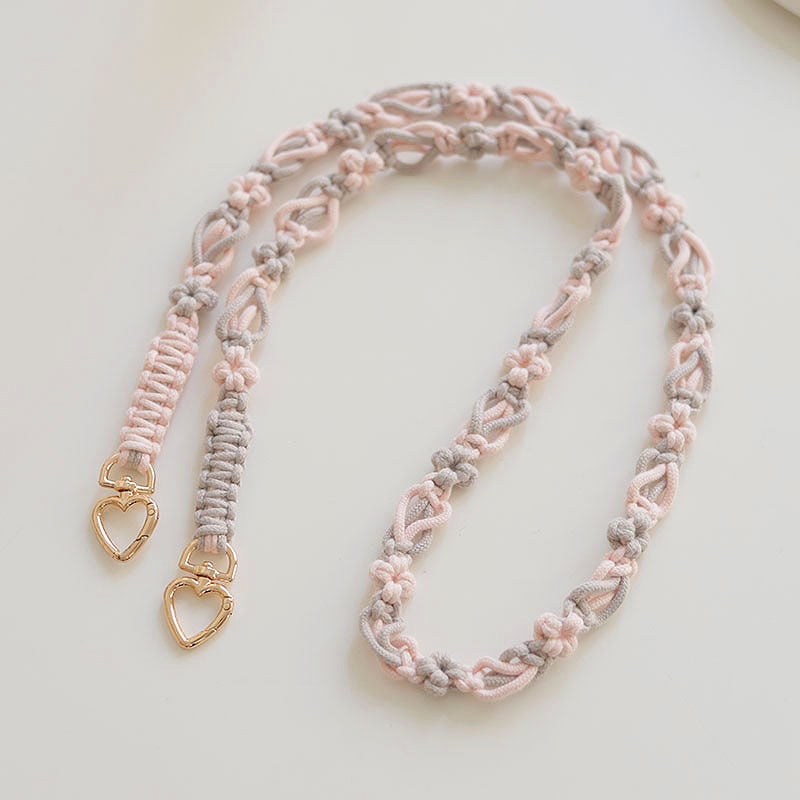 Breezylife Ιμάντας ώμου από βαμβακερό σχοινί — μοτίβο λουλουδιών, Άνοιξη 2025