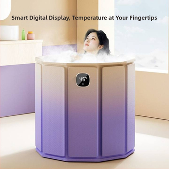 Αναδιπλούμενη λεκάνη μπάνιου από αδιάβροχο ύφασμα για οικιακή χρήση, παχύτερη κατασκευή, χωρίς συναρμολόγηση, για ενήλικες