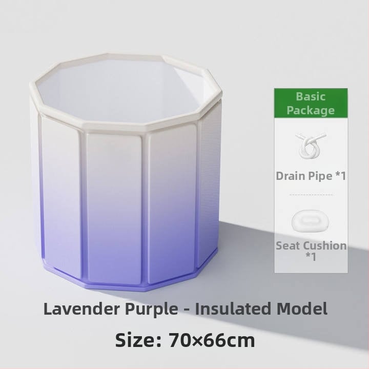 Αναδιπλούμενη λεκάνη μπάνιου από αδιάβροχο ύφασμα για οικιακή χρήση, παχύτερη κατασκευή, χωρίς συναρμολόγηση, για ενήλικες