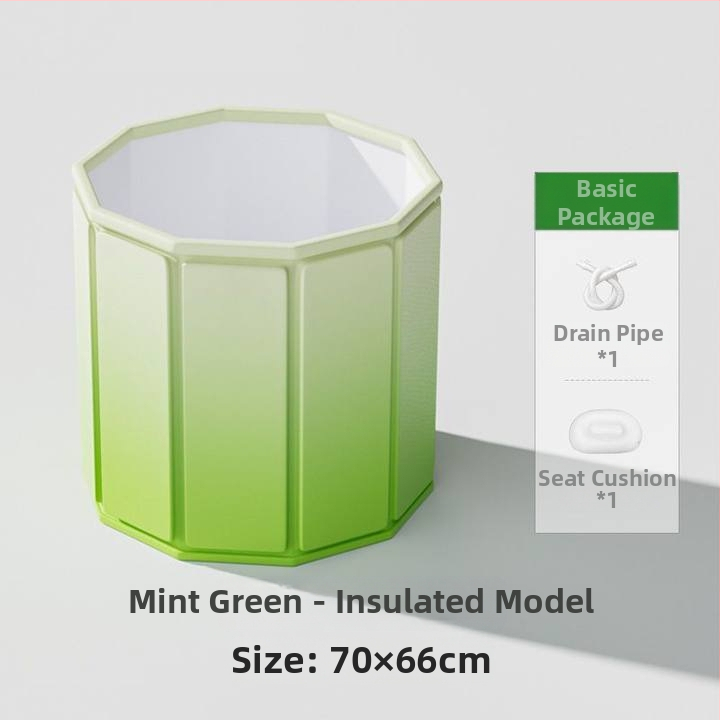 Αναδιπλούμενη λεκάνη μπάνιου από αδιάβροχο ύφασμα για οικιακή χρήση, παχύτερη κατασκευή, χωρίς συναρμολόγηση, για ενήλικες