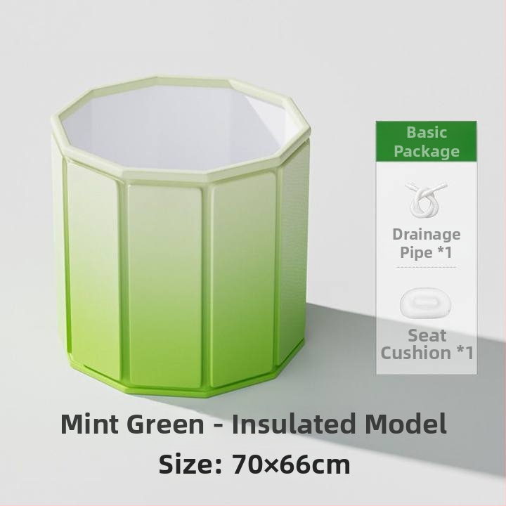 Αναδιπλούμενη λεκάνη μπάνιου από αδιάβροχο ύφασμα για οικιακή χρήση, παχύτερη κατασκευή, χωρίς συναρμολόγηση, για ενήλικες