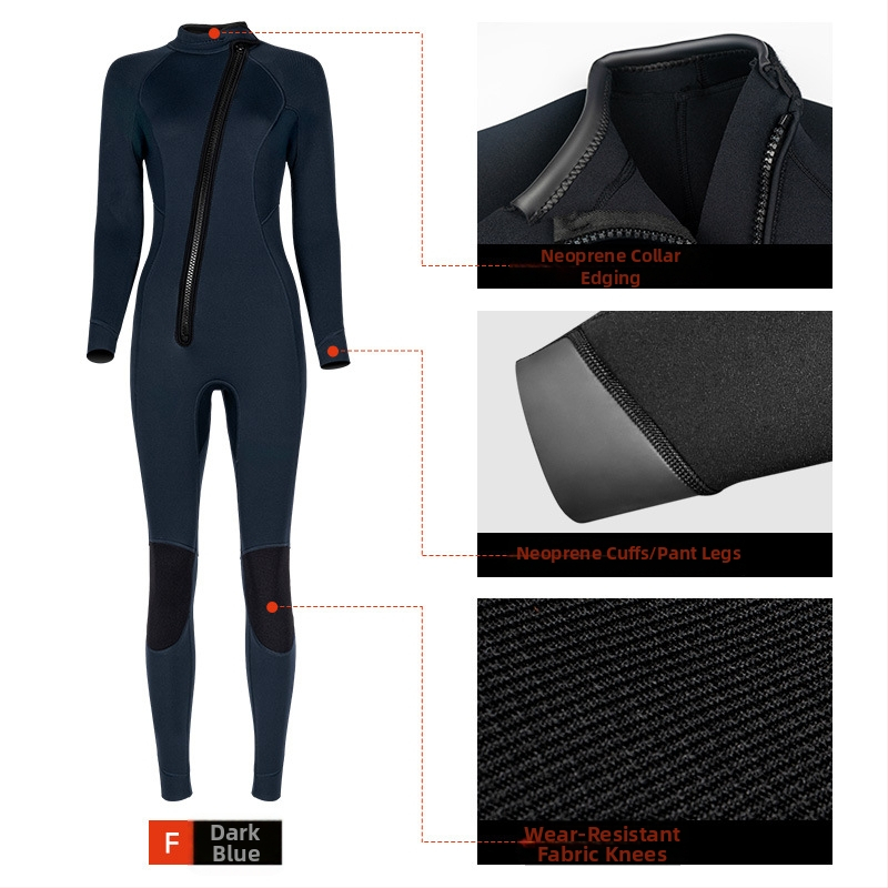 3 mm neoprēna niršanas kombinezons, viengabala, universāls, saglabā siltumu, materiāls: neoprēns + neilons