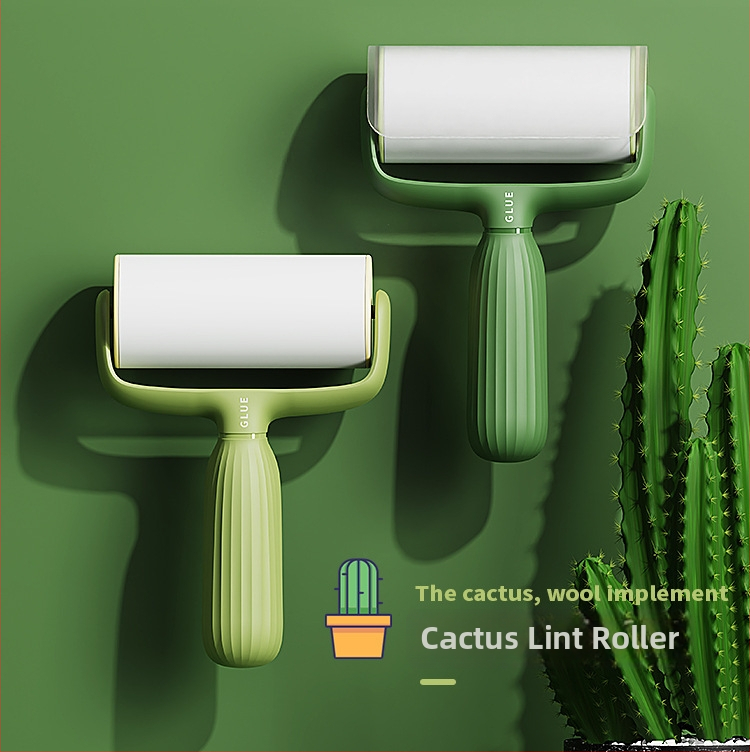 Meow and Kaktuso stiliaus augintinių plaukų šluotelė su nuimamais ritinėliu drabužiams ir sofoms – PP, Zhejiang