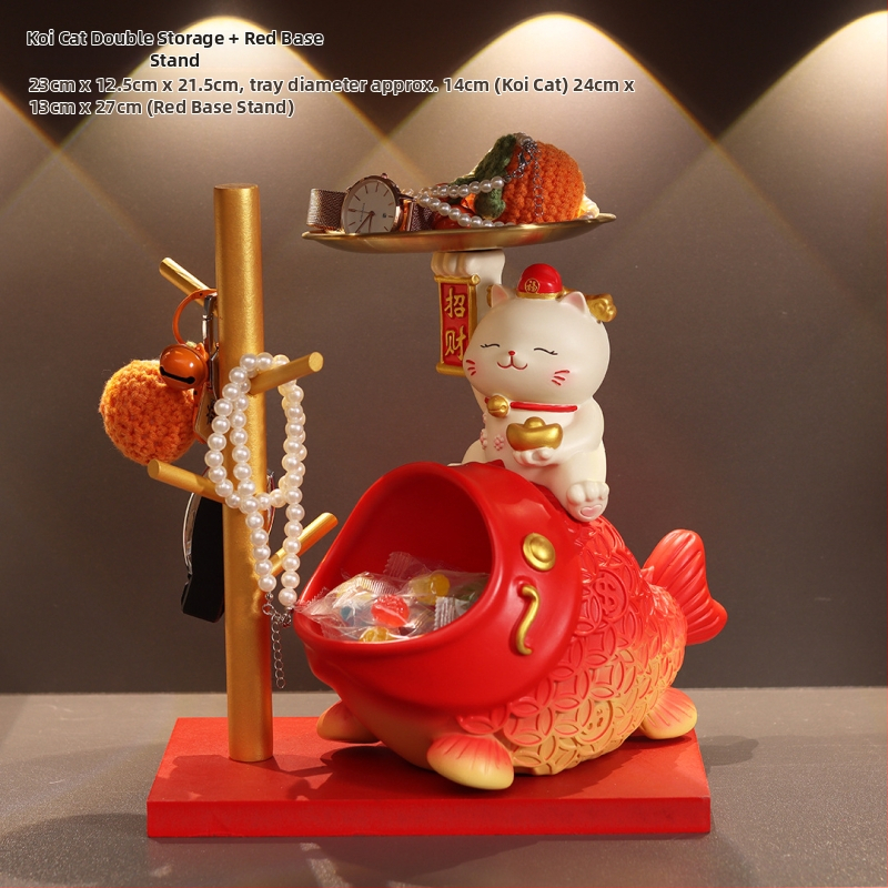 Dekorativni ukras za ključeve od smole – mačka u modernom minimalističkom stilu, poklon za useljenje