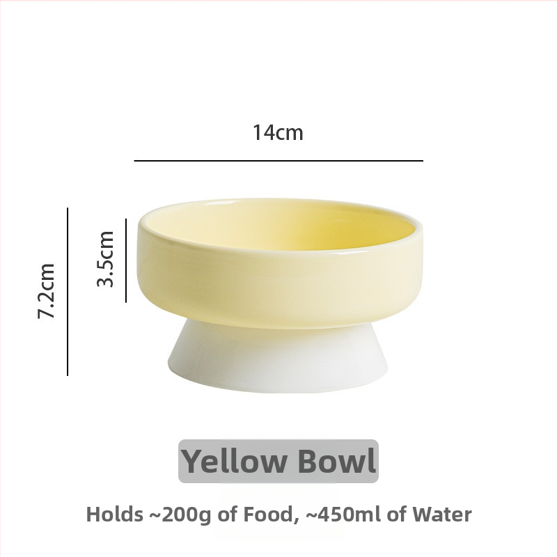 Κεραμικό μπολ για γάτες με κεκλιμένο χείλος που αποτρέπει την ανατροπή, κατάλληλο για τροφή και νερό. Μάρκα: Picking up the moon without being stained. Προέλευση: Chaozhou, Guangdong.