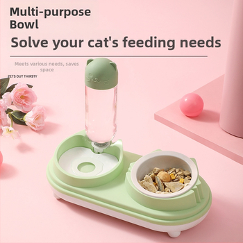Διπλό μπολ με κεφαλή γάτας για γάτες με αυτόματο ποτιστικό (Υλικό: Πλαστικό; Μάρκα: Jiayou; Αριθμός προϊόντος: 001; Κατάλληλο για γάτες; Αυτόματη σίτιση: Ναι)