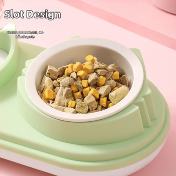 Διπλό μπολ με κεφαλή γάτας για γάτες με αυτόματο ποτιστικό (Υλικό: Πλαστικό; Μάρκα: Jiayou; Αριθμός προϊόντος: 001; Κατάλληλο για γάτες; Αυτόματη σίτιση: Ναι)