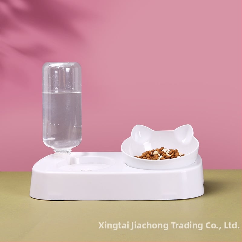 Σετ γάτας με διπλό μπολ και αυτόματη ταϊστρα