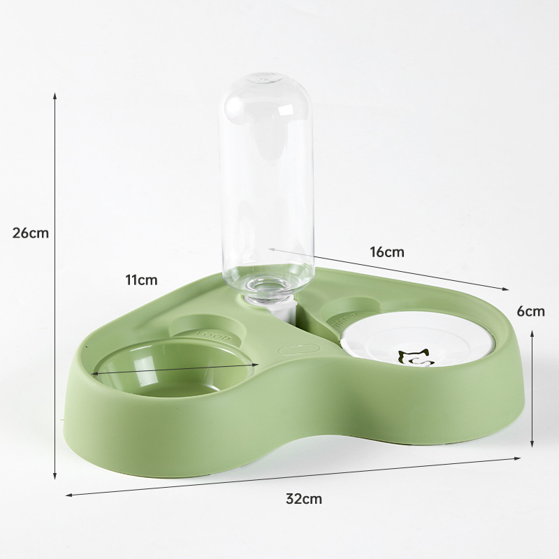 Αυτόματη ταΐστρα για γάτες με ενσωματωμένο μπολ νερού και φαγητού, όλα σε ένα, με αυτόματη τροφοδοσία· υλικό PP και ανοξείδωτος χάλυνας.