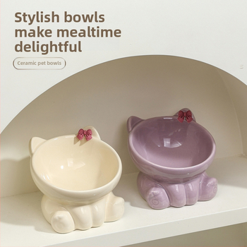 Kaiyue κεραμικό μπολ φαγητού γάτας, χειροκίνητη σίτιση, για γάτες, προέλευση Chaozhou, Guangdong