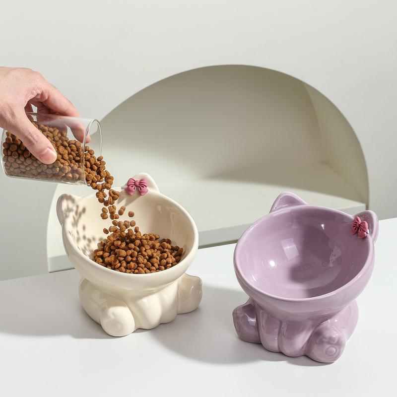 Kaiyue κεραμικό μπολ φαγητού γάτας, χειροκίνητη σίτιση, για γάτες, προέλευση Chaozhou, Guangdong