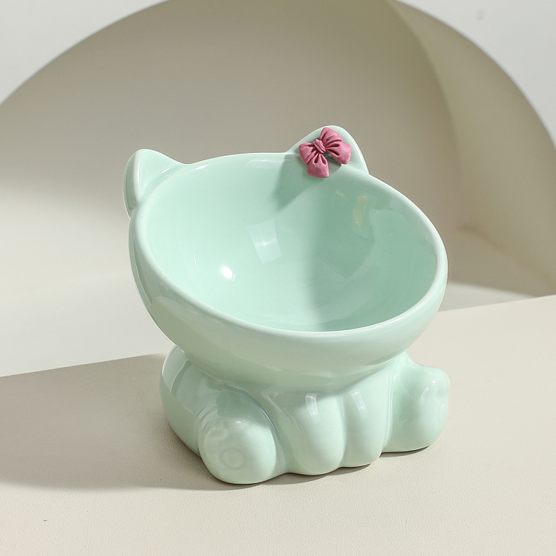 Kaiyue κεραμικό μπολ φαγητού γάτας, χειροκίνητη σίτιση, για γάτες, προέλευση Chaozhou, Guangdong