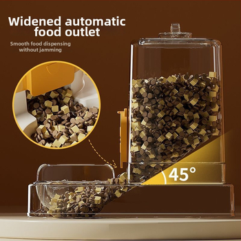 Μπολ γάτας με αυτόματη ταΐστρα και δοχείο νερού — πλαστικό, διπλής λειτουργίας μπολ για γάτες