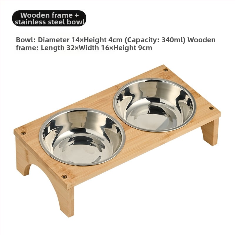 Ταΐστρα γάτας με ξύλινο πλαίσιο από Heng xiang, προέλευση Chaozhou, εργαλείο φροντίδας κατοικίδιων