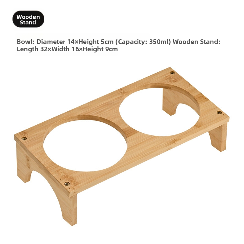 Ταΐστρα γάτας με ξύλινο πλαίσιο από Heng xiang, προέλευση Chaozhou, εργαλείο φροντίδας κατοικίδιων