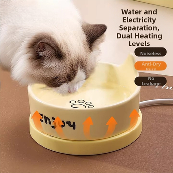 Κεραμικός μονωμένος διανομέας νερού για γάτες με σταθερή θερμοκρασία, χωρίς ευφυείς λειτουργίες