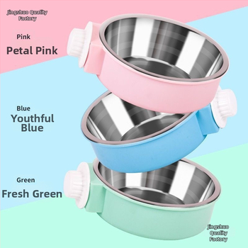 Μπολ φαγητού και ποτού για γάτες από ανοξείδωτο ατσάλι με κρεμάμενο σχεδιασμό