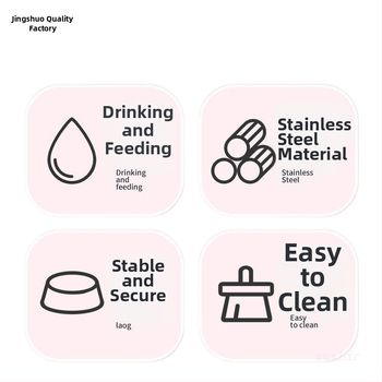 Μπολ φαγητού και ποτού για γάτες από ανοξείδωτο ατσάλι με κρεμάμενο σχεδιασμό