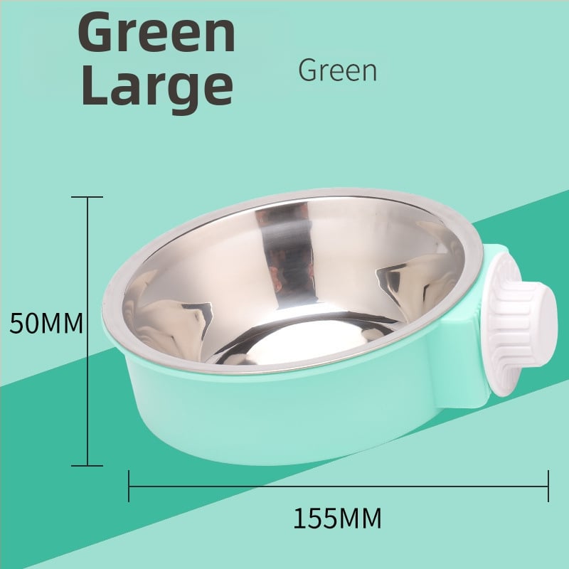 Μπολ φαγητού και ποτού για γάτες από ανοξείδωτο ατσάλι με κρεμάμενο σχεδιασμό