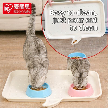 Kaķu un suņu ēdiena padevējs – noplūdes drošs paliktnis, ūdensnoturīgs kaķa bļodai paliktnis, PP materiāls, zīmols Alice