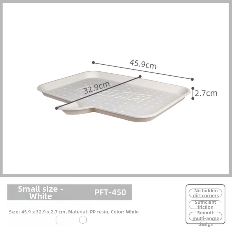 Kaķu un suņu ēdiena padevējs – noplūdes drošs paliktnis, ūdensnoturīgs kaķa bļodai paliktnis, PP materiāls, zīmols Alice