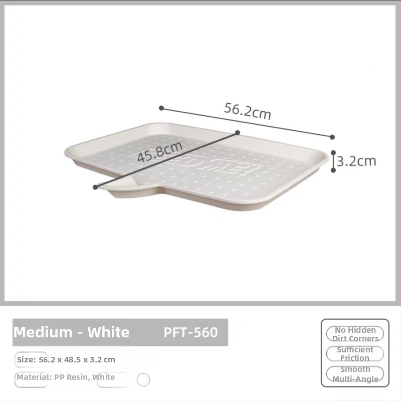 Kaķu un suņu ēdiena padevējs – noplūdes drošs paliktnis, ūdensnoturīgs kaķa bļodai paliktnis, PP materiāls, zīmols Alice