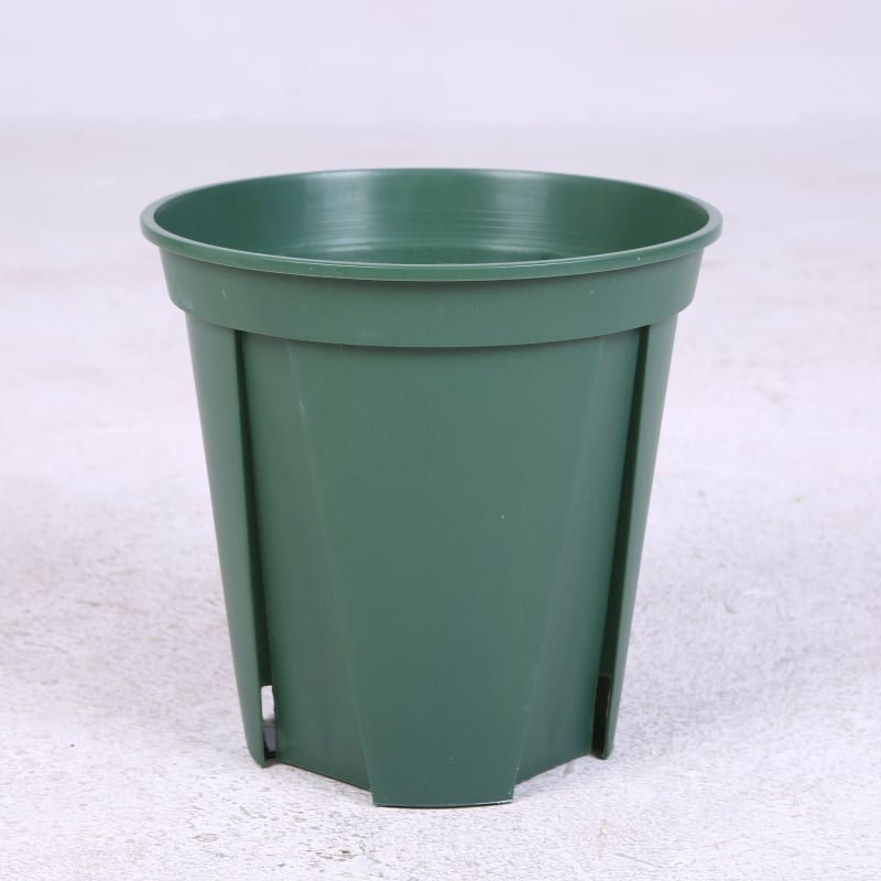 Wing Green kružna plastična posuda za cvijeće s debelim stijenkama, bijelo-zelena, dizajn kontrole korijena, promjer 14-36 cm