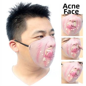 Gnhyll latex half-face maska ar R2-D2 iedvesotu dizainu, DIY draudzīga