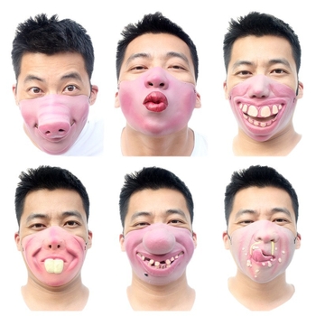 Gnhyll latex half-face maska ar R2-D2 iedvesotu dizainu, DIY draudzīga