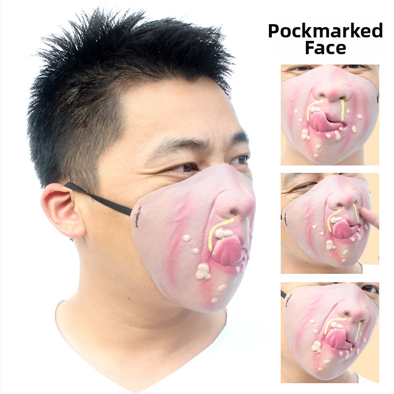 Gnhyll latex half-face maska ar R2-D2 iedvesotu dizainu, DIY draudzīga