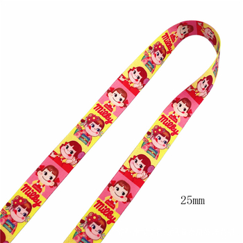 Dviejų pusių poliesterio lanyardas kaukėms, čiulptuko laikiklis ir vandens buteliuko dirželis – 10 jardų ritinyje, prekės ženklas Spinning Ribbon