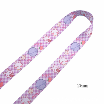 Dviejų pusių poliesterio lanyardas kaukėms, čiulptuko laikiklis ir vandens buteliuko dirželis – 10 jardų ritinyje, prekės ženklas Spinning Ribbon