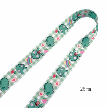 Dviejų pusių poliesterio lanyardas kaukėms, čiulptuko laikiklis ir vandens buteliuko dirželis – 10 jardų ritinyje, prekės ženklas Spinning Ribbon