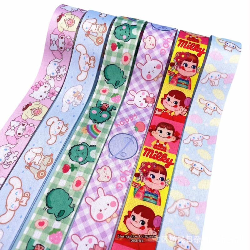 Dviejų pusių poliesterio lanyardas kaukėms, čiulptuko laikiklis ir vandens buteliuko dirželis – 10 jardų ritinyje, prekės ženklas Spinning Ribbon