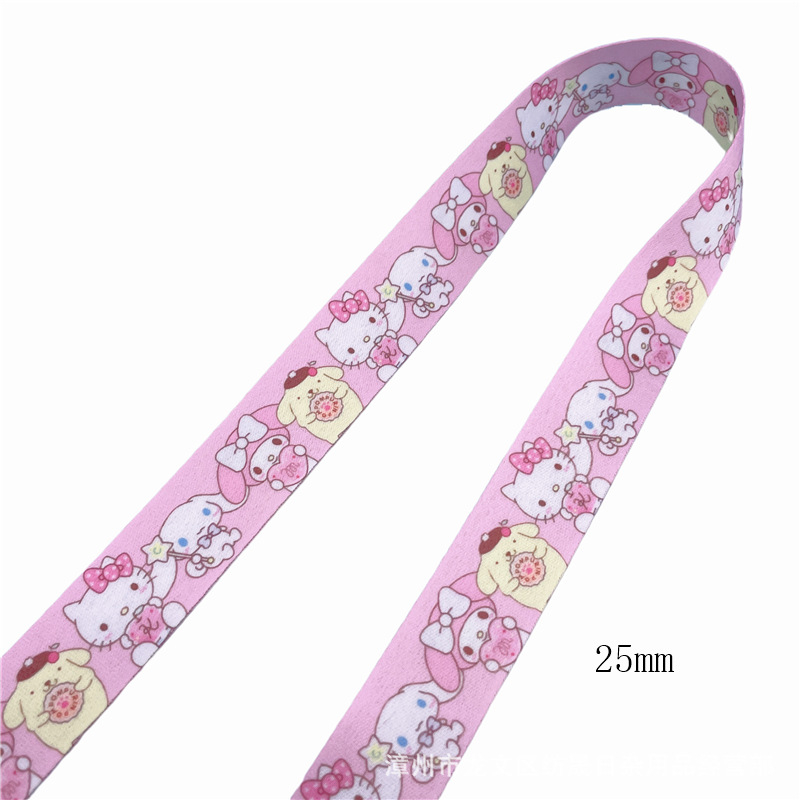 Dviejų pusių poliesterio lanyardas kaukėms, čiulptuko laikiklis ir vandens buteliuko dirželis – 10 jardų ritinyje, prekės ženklas Spinning Ribbon