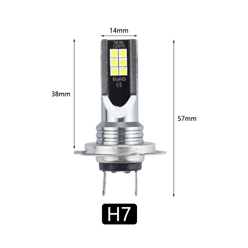 LED φως ομίχλης αυτοκινήτου, 3030 12SMD LED, 12V, 12W, διπλής όψεως υψηλής φωτεινότητας, 1200LM