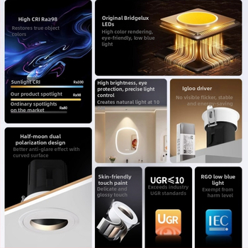 Ενσωματωμένο LED φωτιστικό μπάνιου για καθρέφτη, COB LED, 95+ CRI, 220V, αλουμινένιο περίβλημα, διακόπτης κουμπιού