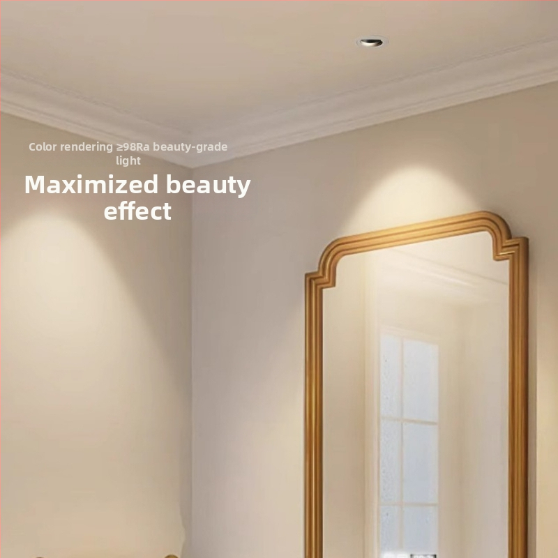 Ενσωματωμένο LED φωτιστικό μπάνιου για καθρέφτη, COB LED, 95+ CRI, 220V, αλουμινένιο περίβλημα, διακόπτης κουμπιού