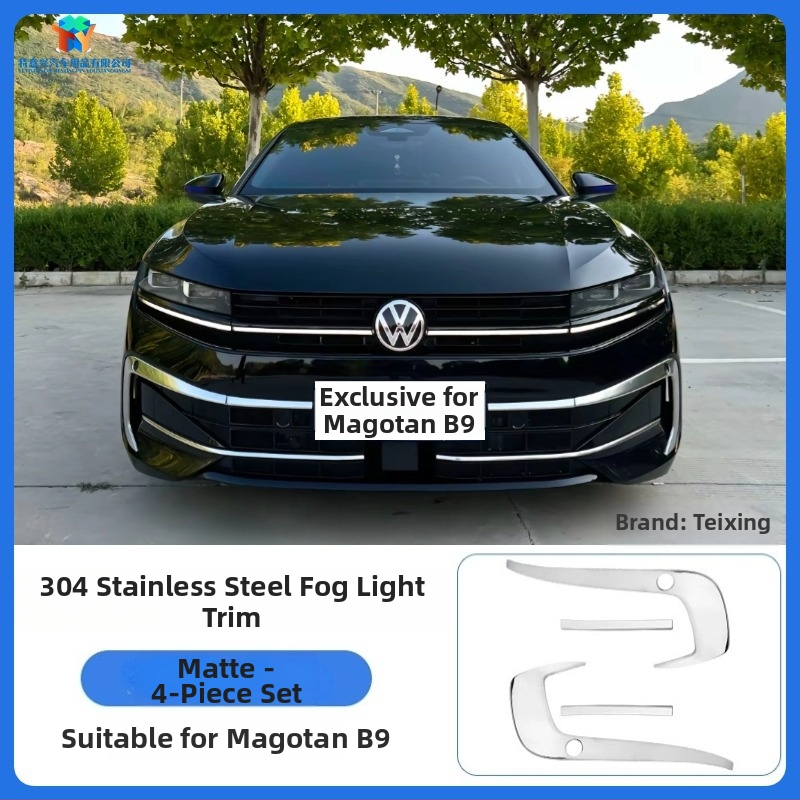 Dekoratyvinė rūko žibintų juostelė ir priekinės dalies rėmas Magotan B9, 2024–2025 modeliai, pritaikomas