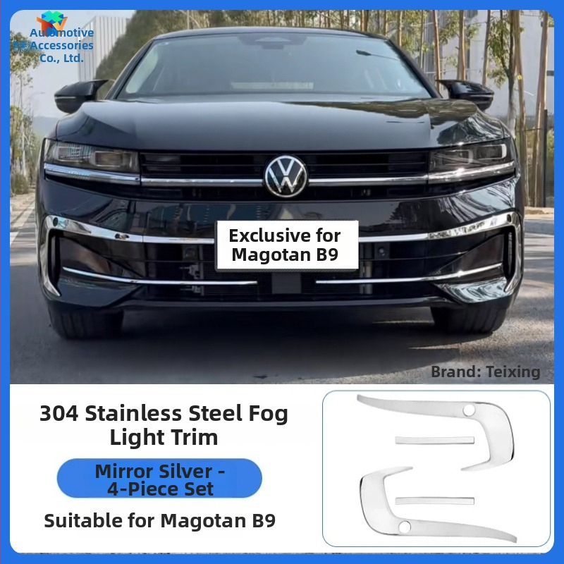 Dekoratyvinė rūko žibintų juostelė ir priekinės dalies rėmas Magotan B9, 2024–2025 modeliai, pritaikomas