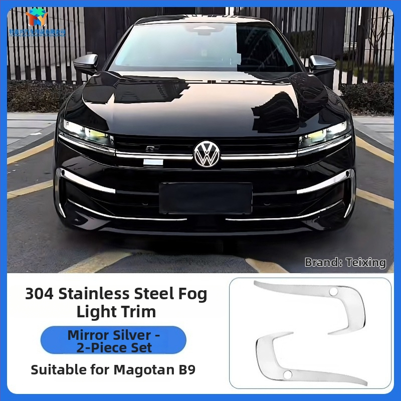 Dekoratyvinė rūko žibintų juostelė ir priekinės dalies rėmas Magotan B9, 2024–2025 modeliai, pritaikomas